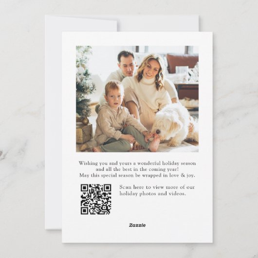 Eleganter Minimalistischer QR-Code für Weihnachten (Rückseite)