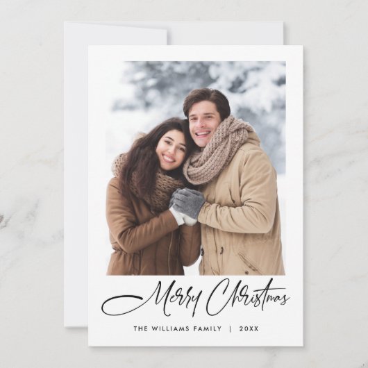 Eleganter Minimalistischer QR-Code für Weihnachten (Vorderseite)