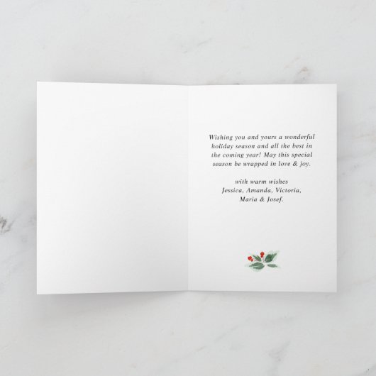 Eleganter Minimalistischer QR-Code für Weihnachten (Innenseite)