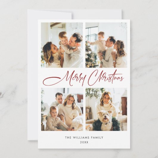 Eleganter Minimalistischer QR-Code für Weihnachten (Vorderseite)