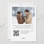 Eleganter Minimalistischer QR-Code für Weihnachten (Rückseite)