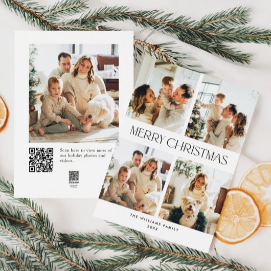 Eleganter Minimalistischer QR-Code für Weihnachten