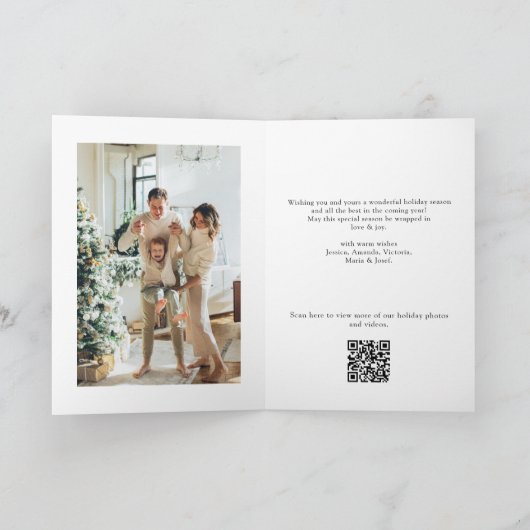 Eleganter Minimalistischer QR-Code für Weihnachten (Innenseite)