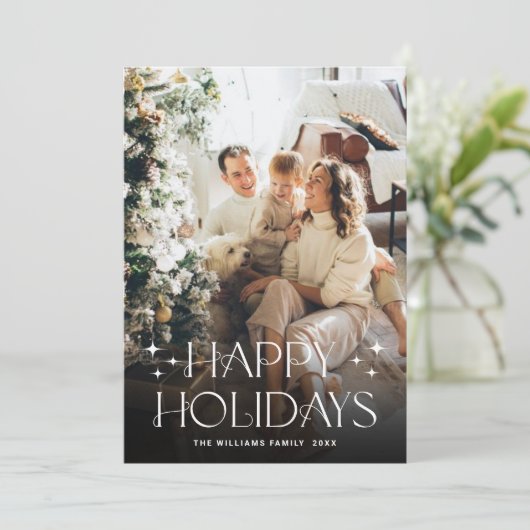 Eleganter Minimalistischer QR-Code für Weihnachten (Stehend Vorderseite)