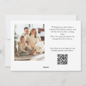 Eleganter Minimalistischer QR-Code für Weihnachten (Rückseite)