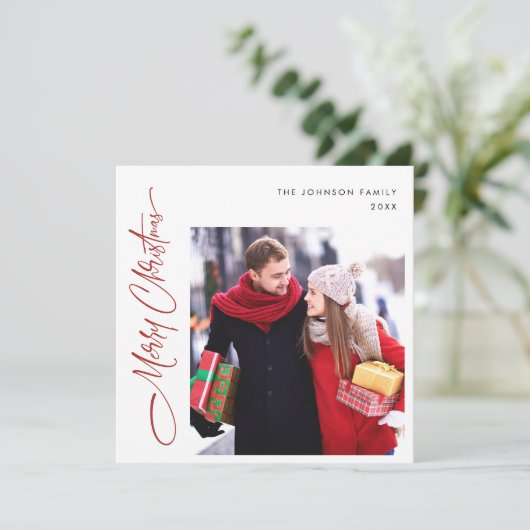 Eleganter Minimalistischer QR-Code für Weihnachten (Stehend Vorderseite)