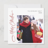 Eleganter Minimalistischer QR-Code für Weihnachten (Vorderseite)