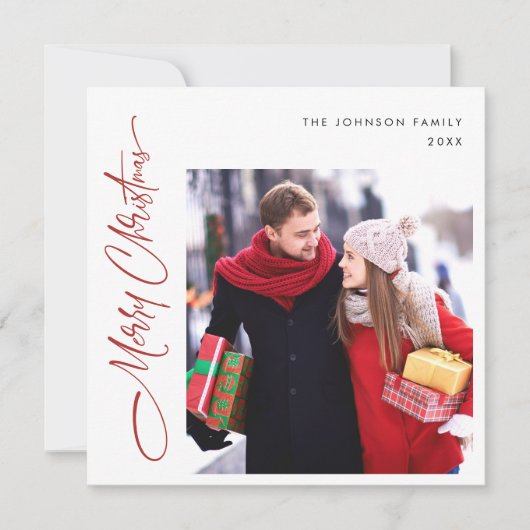 Eleganter Minimalistischer QR-Code für Weihnachten (Vorderseite)