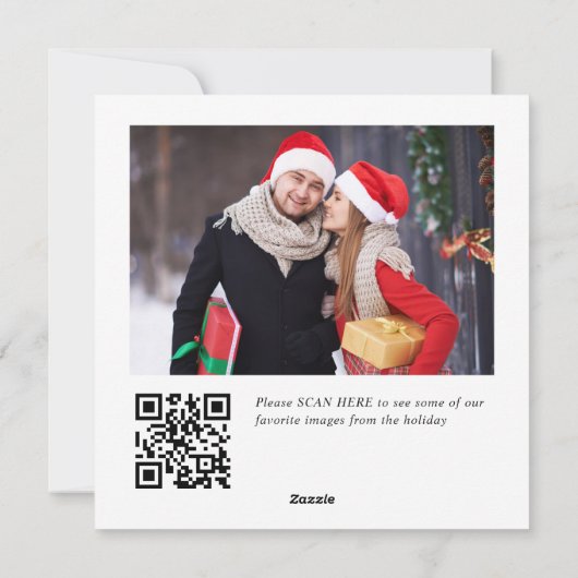 Eleganter Minimalistischer QR-Code für Weihnachten (Rückseite)