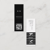 Eleganter Minimalistischer Qr-Code - Innenarchitek Mini Visitenkarte (Vorne/Hinten)