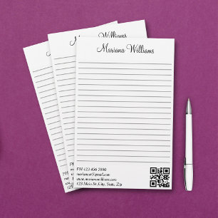 eleganter, minimalistischer QR-Geschäftsstil Briefpapier