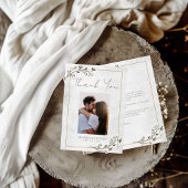 Eleganter Minimalistischer Rahmen Flat Danke Karte