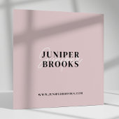 Eleganter Minimalistischer Rosa QR-Code Quadratische Visitenkarte