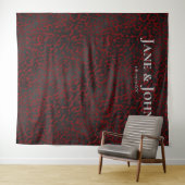 Eleganter Minimalistischer roter Leopard Hintergru Wandteppich (Beispiel (Horizontal))