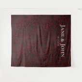 Eleganter Minimalistischer roter Leopard Hintergru Wandteppich (Vorderseite (Horizontal))