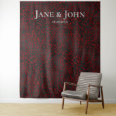 Eleganter Minimalistischer roter Leopard Hintergru Wandteppich (Beispiel)