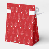 Eleganter Minimalistischer Roter und Weißer Weihna Geschenkschachtel (Rückseite)