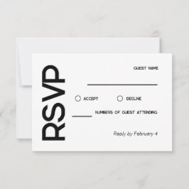 Eleganter Minimalistischer RSVP