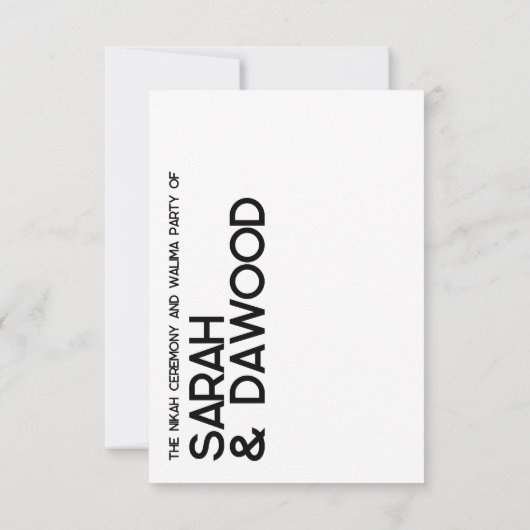 Eleganter Minimalistischer RSVP (Rückseite)