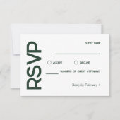 Eleganter Minimalistischer RSVP (Vorderseite)