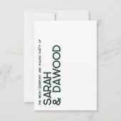 Eleganter Minimalistischer RSVP (Rückseite)