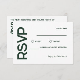 Eleganter Minimalistischer RSVP