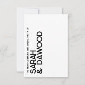 Eleganter Minimalistischer RSVP Karte (Rückseite)