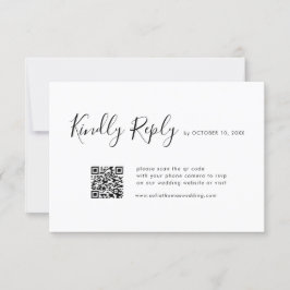 Eleganter Minimalistischer RSVP-Wagen RSVP Karte