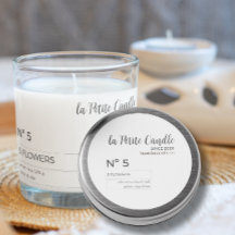 Eleganter Minimalistischer Rundaufkleber in Schwar