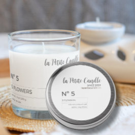 Eleganter Minimalistischer Rundaufkleber in Schwar Runder Aufkleber