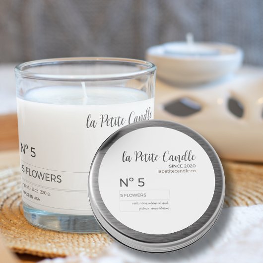 Eleganter Minimalistischer Rundaufkleber in Schwar Runder Aufkleber