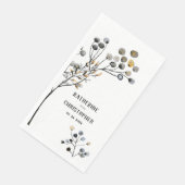 Eleganter Minimalistischer Rustikaler Winterbaum Serviette (Ecke)