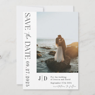 Eleganter Minimalistischer Save-the-Date Modern un Save The Date