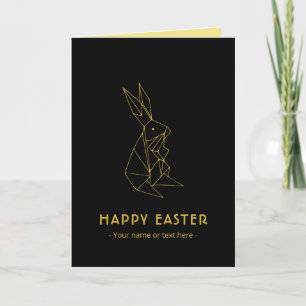 Eleganter Minimalistischer Schwarz und Gold Happy Karte