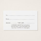 Eleganter Minimalistischer Schwarz-weißer Schönhei (Rückseite)