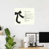 Eleganter minimalistischer schwarzer Bogen Einfach Poster (Heimbüro)