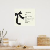 Eleganter minimalistischer schwarzer Bogen Einfach Poster (Küche)