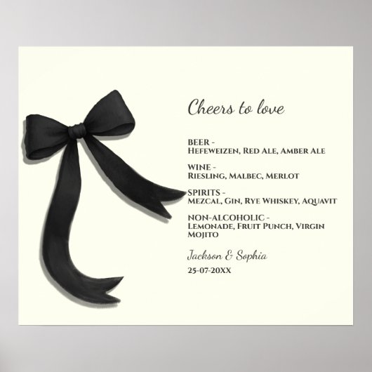 Eleganter minimalistischer schwarzer Bogen Einfach Poster (Vorne)