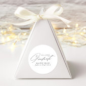 Eleganter Minimalistischer Schwarzer Script-Abschl Runder Aufkleber