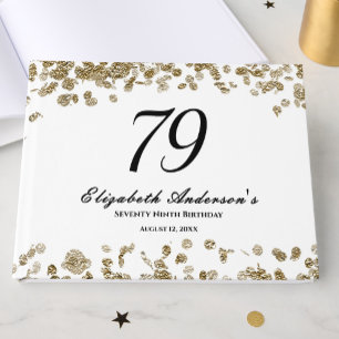 Eleganter minimalistischer schwarzer und goldener gästebuch