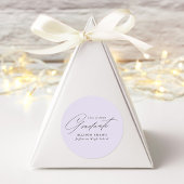 Eleganter Minimalistischer Script-Lavender-Abschlu Runder Aufkleber