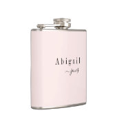 Eleganter Minimalistischer Skriptname Personalisie Flachmann (Rechts)