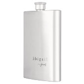 Eleganter Minimalistischer Skriptname personalisie Flachmann (Links)