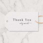 Eleganter Minimalistischer Skriptname Personalisie Geschenkanhänger (Rückseite (Horizontal))