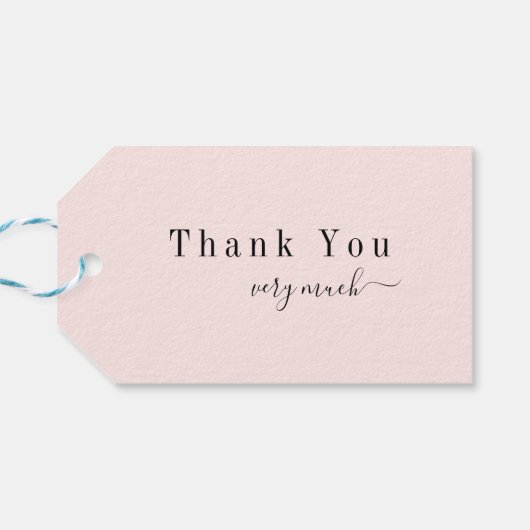 Eleganter Minimalistischer Skriptname Personalisie Geschenkanhänger (Rückseite Horizontal)