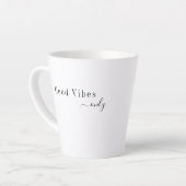 Eleganter Minimalistischer Skriptname Personalisie Milchtasse (Linke Ecke)
