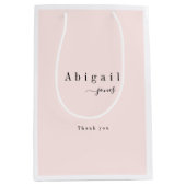Eleganter Minimalistischer Skriptname Personalisie Mittlere Geschenktüte (Vorderseite)