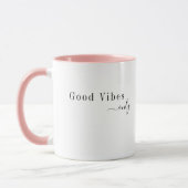 Eleganter Minimalistischer Skriptname Personalisie Tasse (Links)