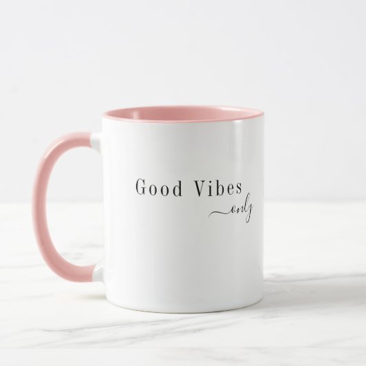 Eleganter Minimalistischer Skriptname Personalisie Tasse (Links)