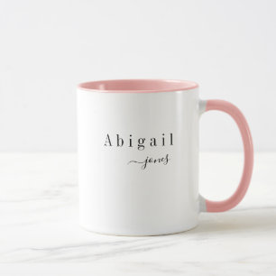 Eleganter Minimalistischer Skriptname Personalisie Tasse